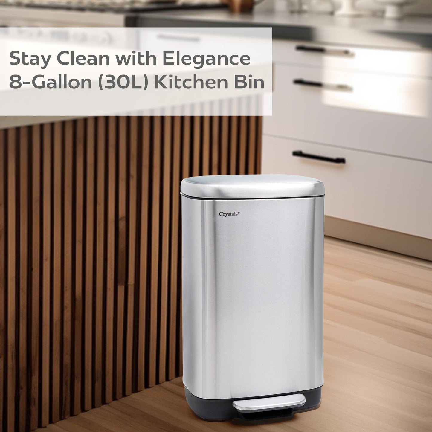 30L Pedal Bin with Soft Close Lid