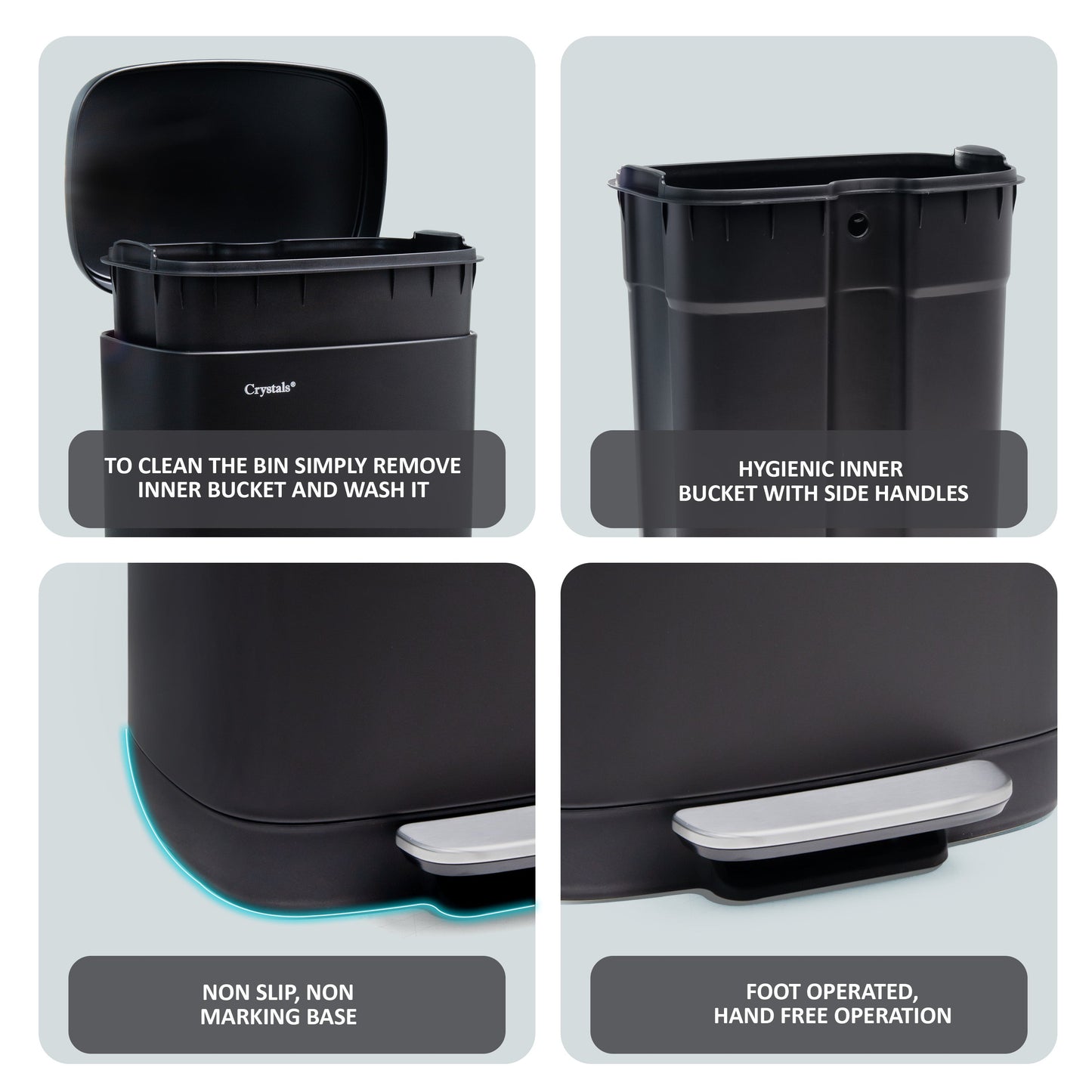 30L Pedal Bin with Soft Close Lid