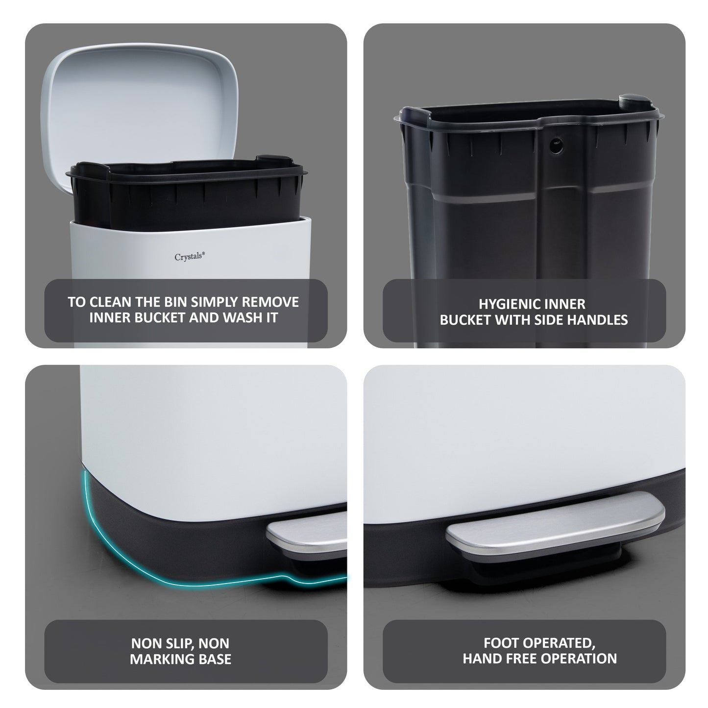 30L Pedal Bin with Soft Close Lid