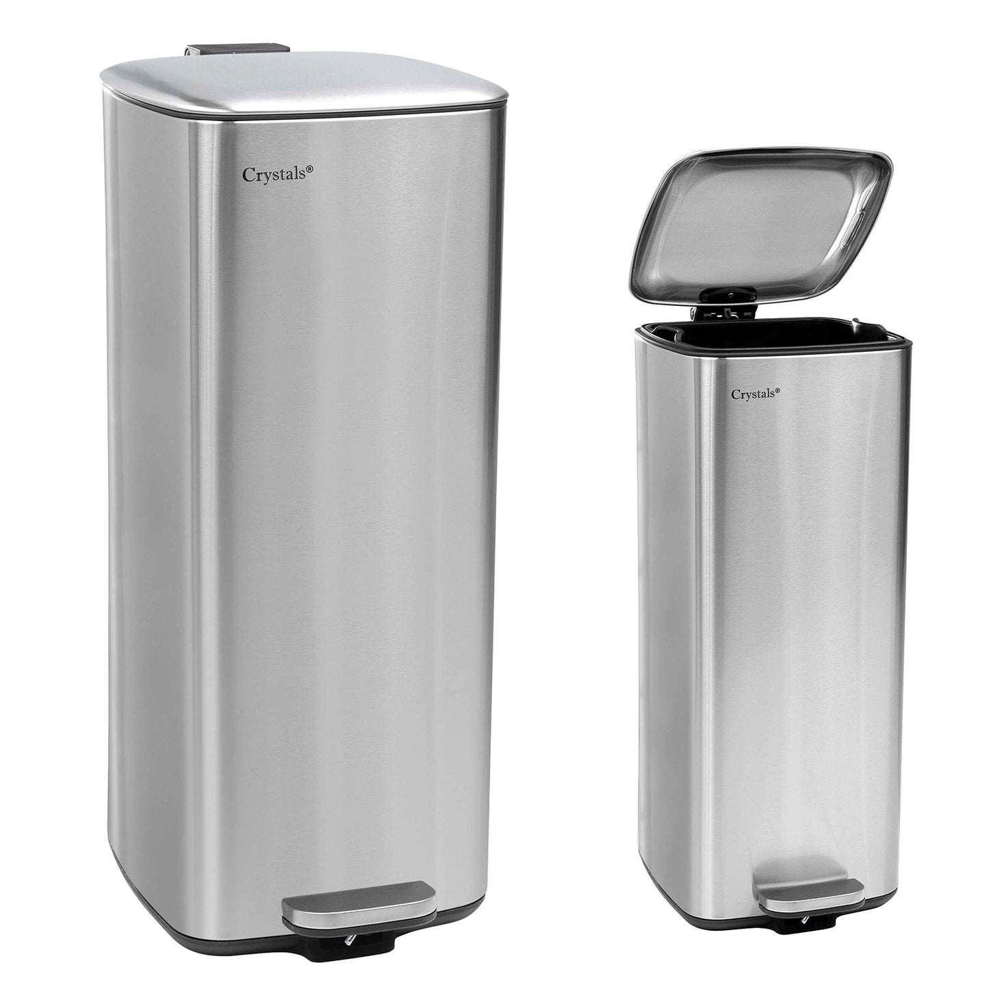 30L Square Pedal Bin with Soft-Close Lid