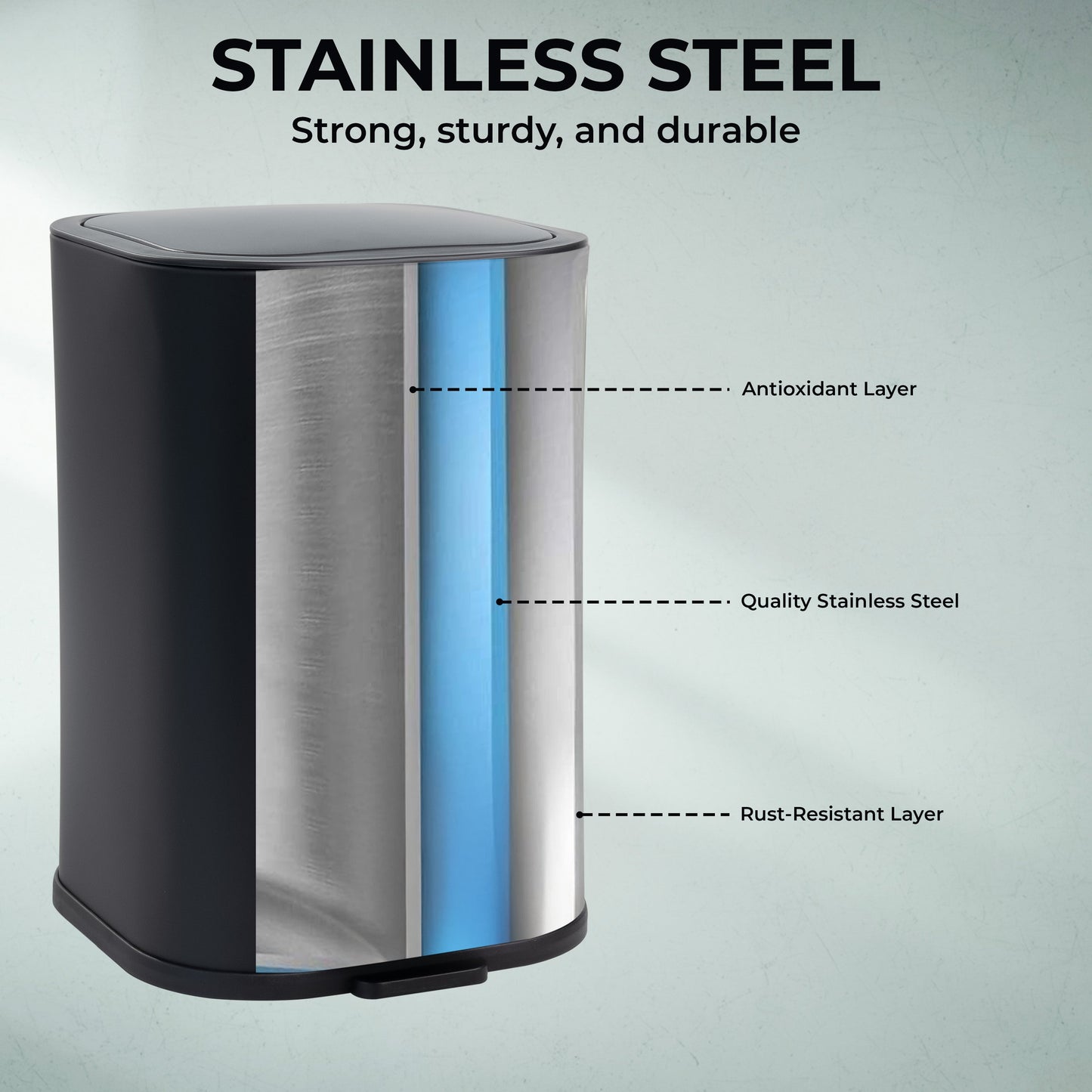 5L Soft Close Stainless Steel Pedal Bin