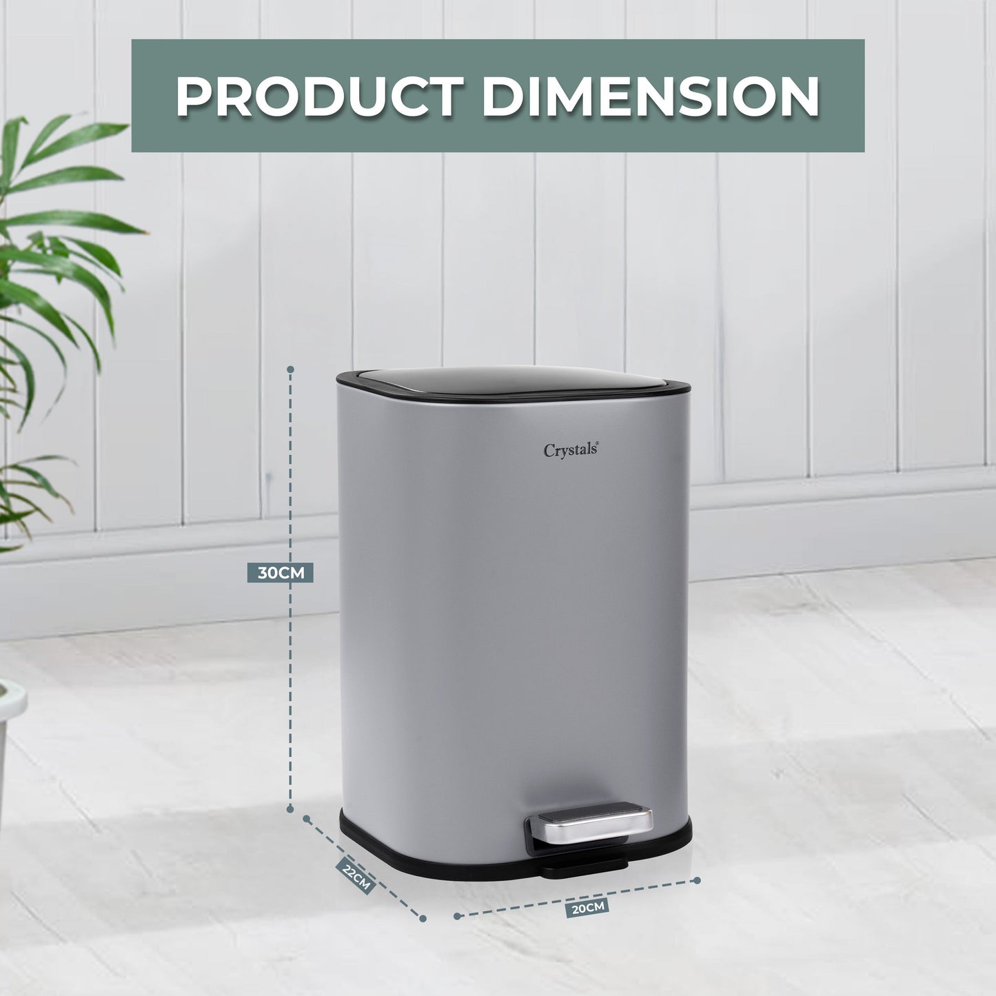 5L Soft Close Stainless Steel Pedal Bin