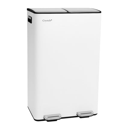 60L Dual Compartment Pedal Bin