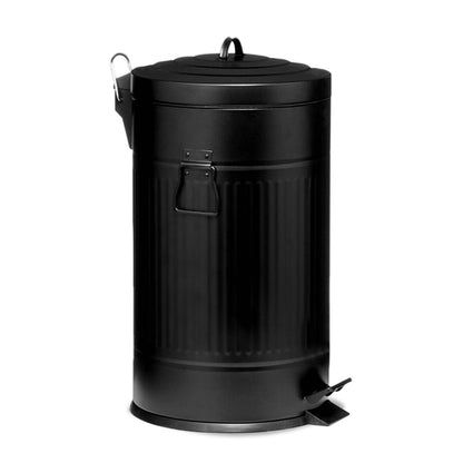 30 LTR American Style Black Pedal Bin