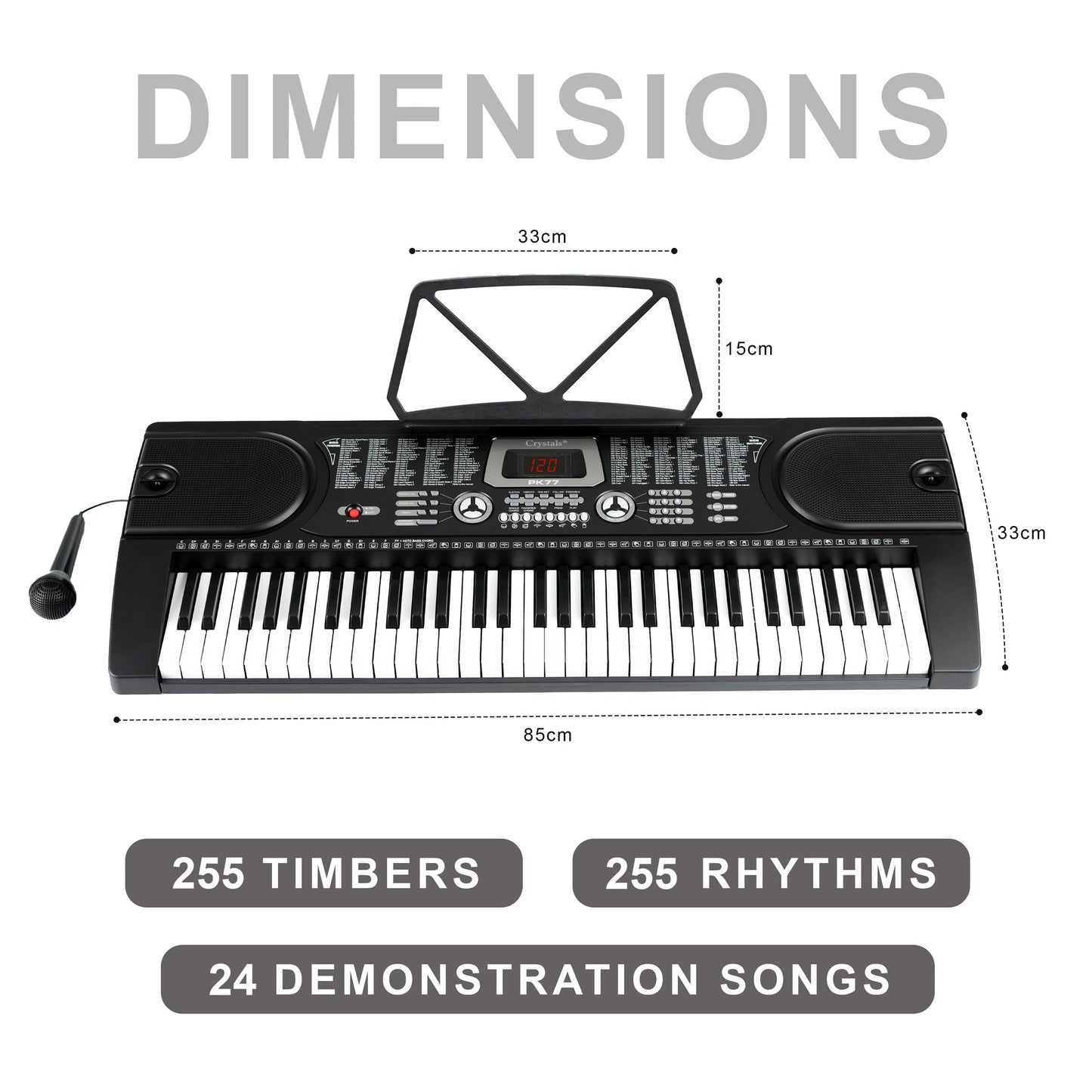 61 Keys Electronic Digital Music Piano Keyboard