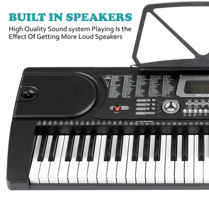 61 Keys Electronic Keyboard Piano + Stand & Music Chair