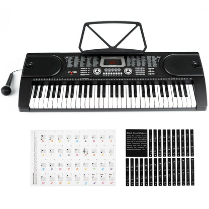61 Keys Electronic Keyboard Piano + Stand & Music Chair