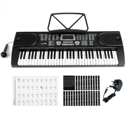 61 Keys Electronic Keyboard Piano + Stand & Music Chair