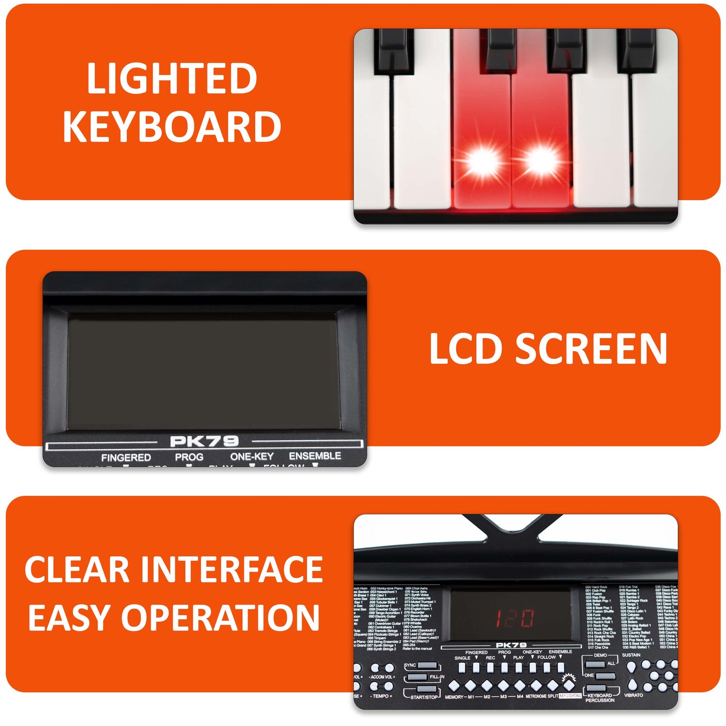 61 Keys Teaching Type Electronic Keyboard