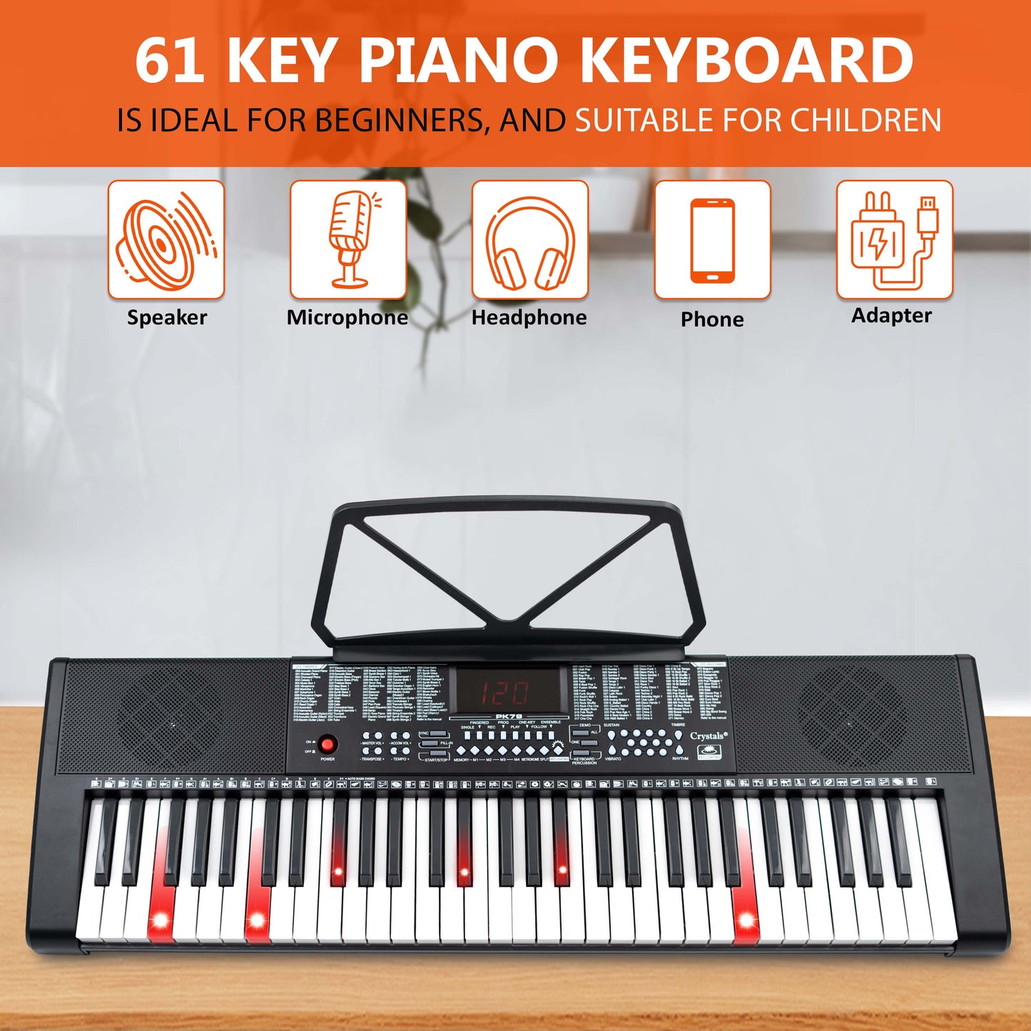 61 Keys Teaching Type Electronic Keyboard