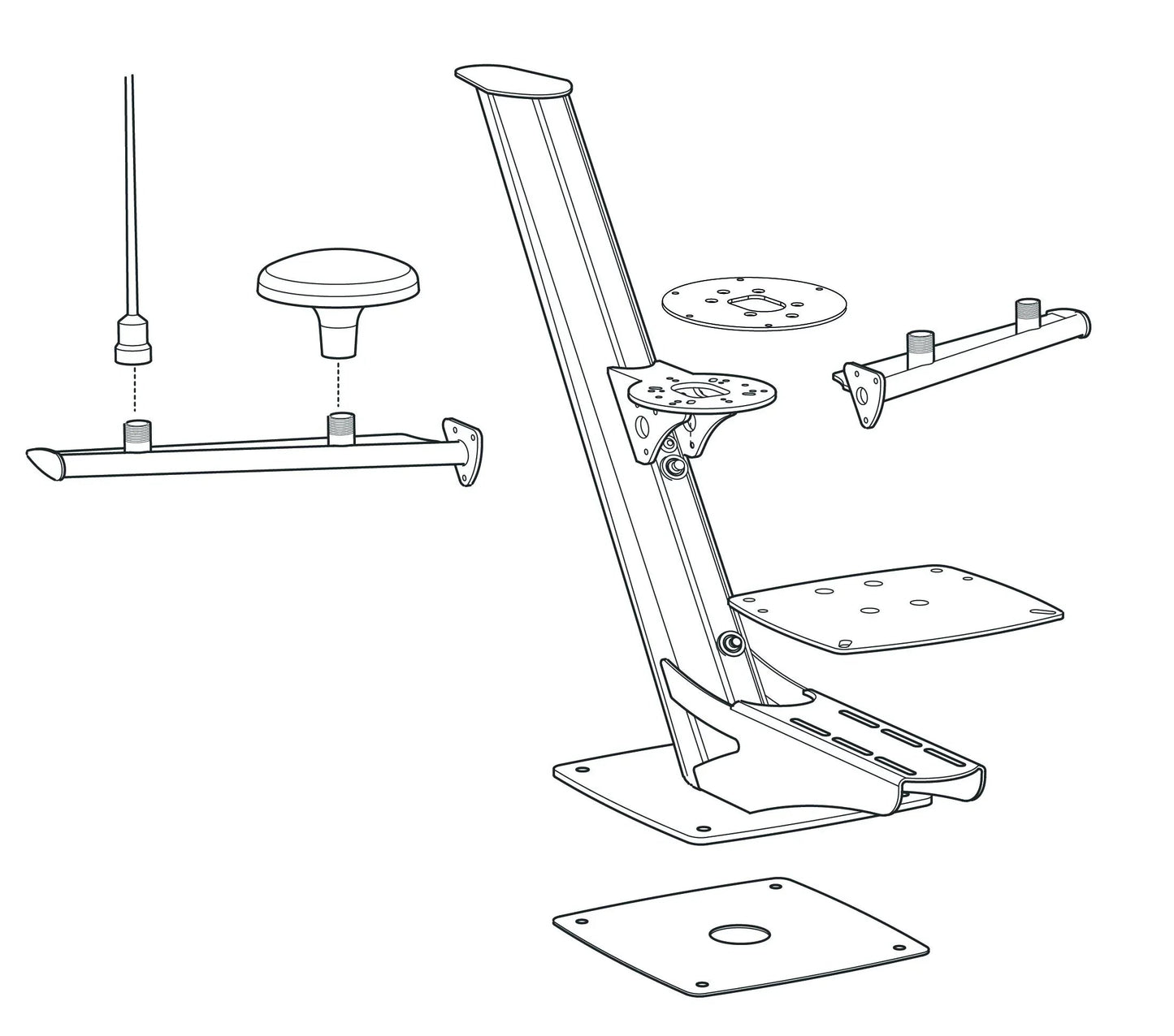 Scanstrut PTM | R1 | 1 PTM | R1 | 1 PTM | R1 | 1 Tapered Rada | 4Boats