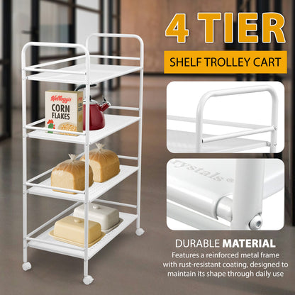 4 Tier Slim Kitchen Food Storage Trolley