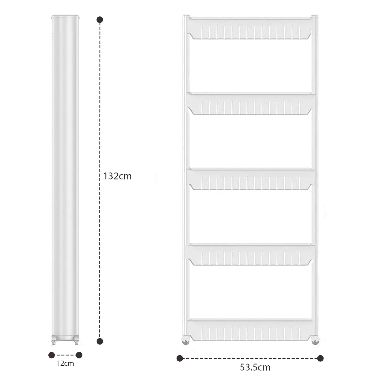 5 Tier Kitchen Trolley Rack Storage Organiser
