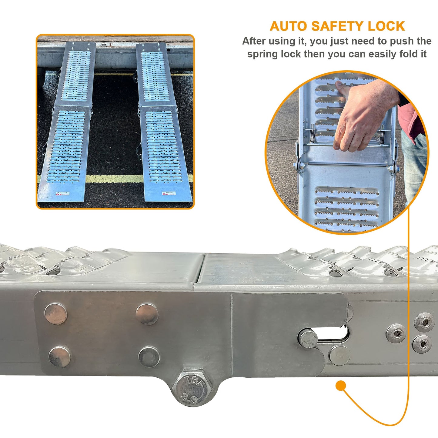 2-Pcs Steel Foldable Loading Ramp