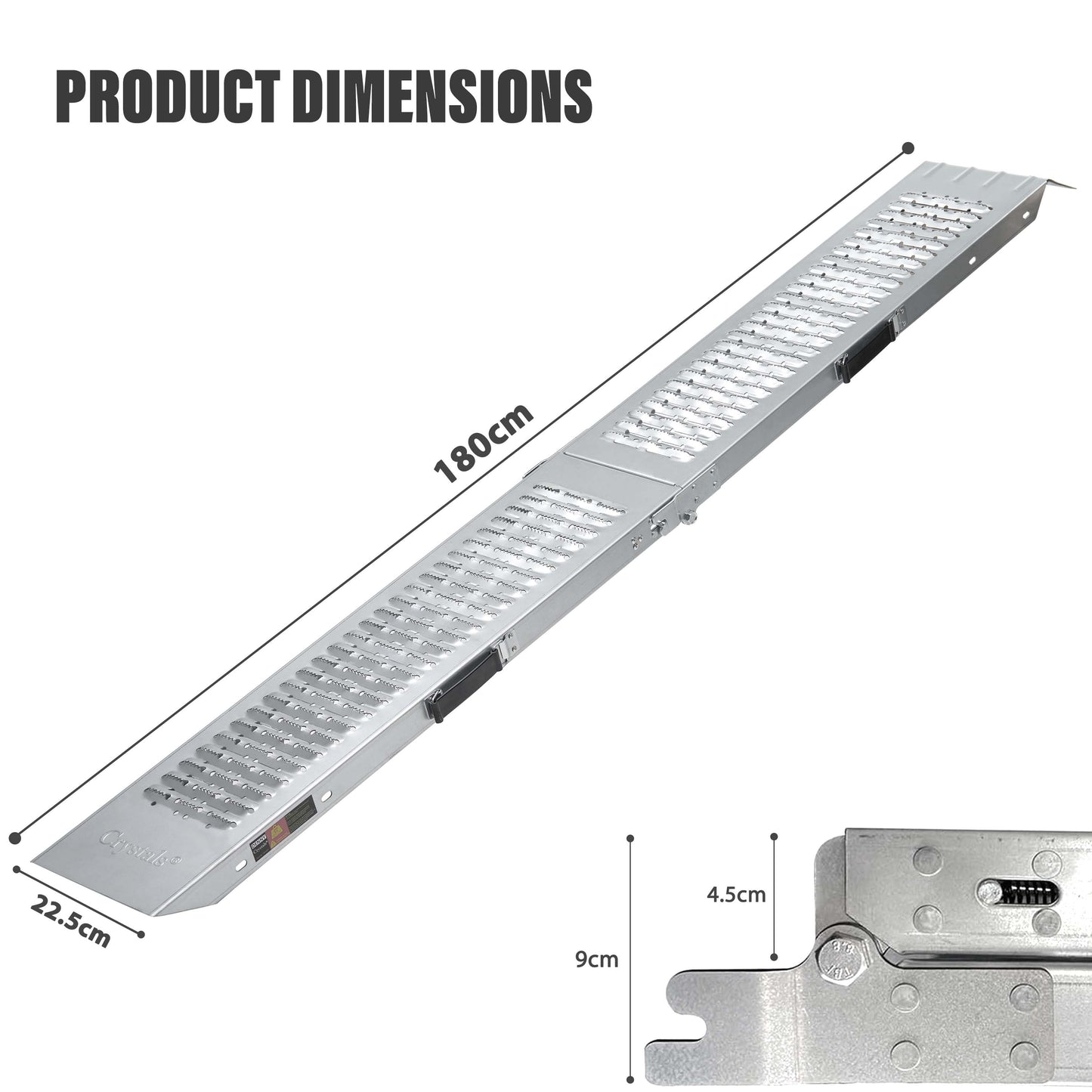 2-Pcs Steel Foldable Loading Ramp