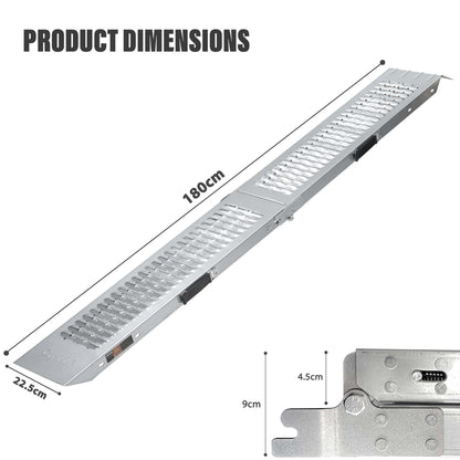 2-Pcs Steel Foldable Loading Ramp