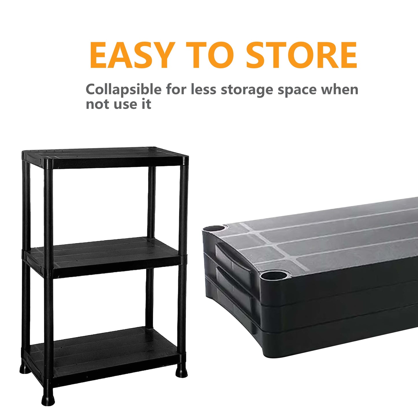 3/4/5 Tier Plastic Racking Shelving Storage Unit