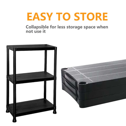 3/4/5 Tier Plastic Racking Shelving Storage Unit