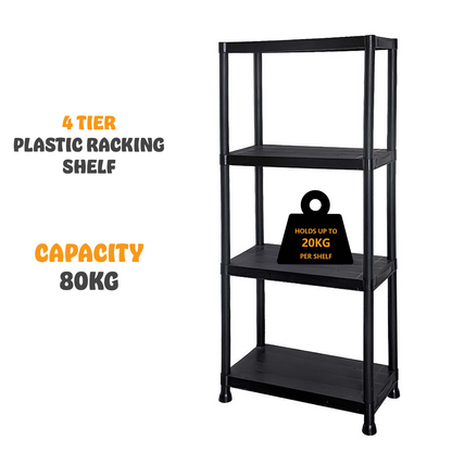3/4/5 Tier Plastic Racking Shelving Storage Unit