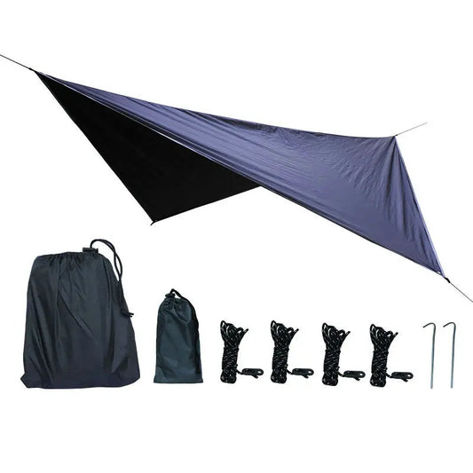 Waterproof Tarp Tent Shade Outdoor Camping UV Canopy (Black)-0