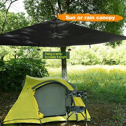 Waterproof Tarp Tent Shade Outdoor Camping UV Canopy (Black)-1