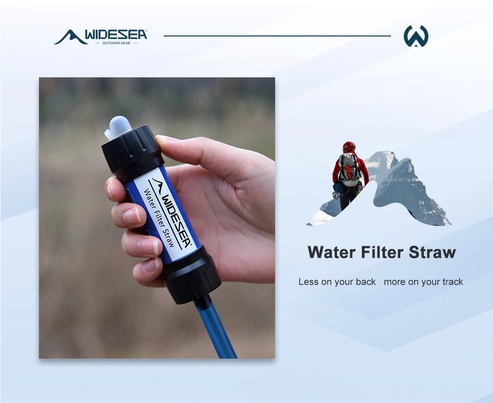 Widesea Camping Outdoor Water Purifier 0.01Micron Filtration Portable Reusable Straw Type Use Of Highqualitymedical Hollow Fiber