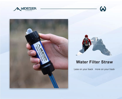 Widesea Camping Outdoor Water Purifier 0.01Micron Filtration Portable Reusable Straw Type Use Of Highqualitymedical Hollow Fiber