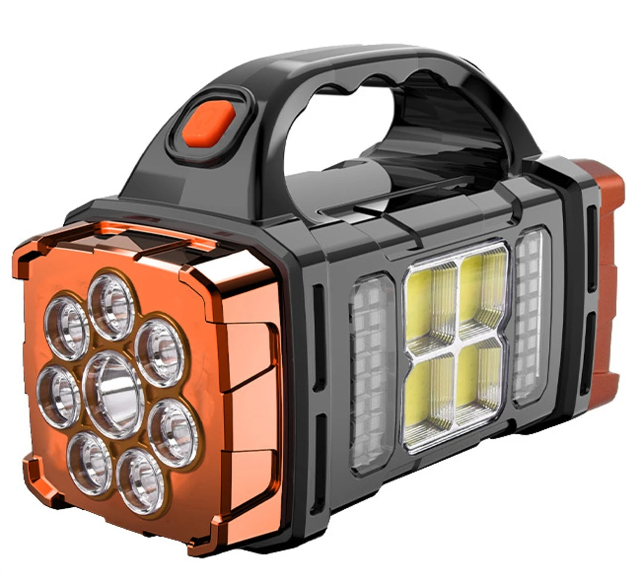 Dual Color + Dual Light Source Solar Rechargeable 16 LED Light USB Power Bank Function Multi Switches Portable Outdoor Lighting