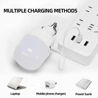 Portable LED Camping Light USB Rechargeable Multifunctional Outdoor Emergency Hanging Tent Lamp Hiking Picnics Night Lighting