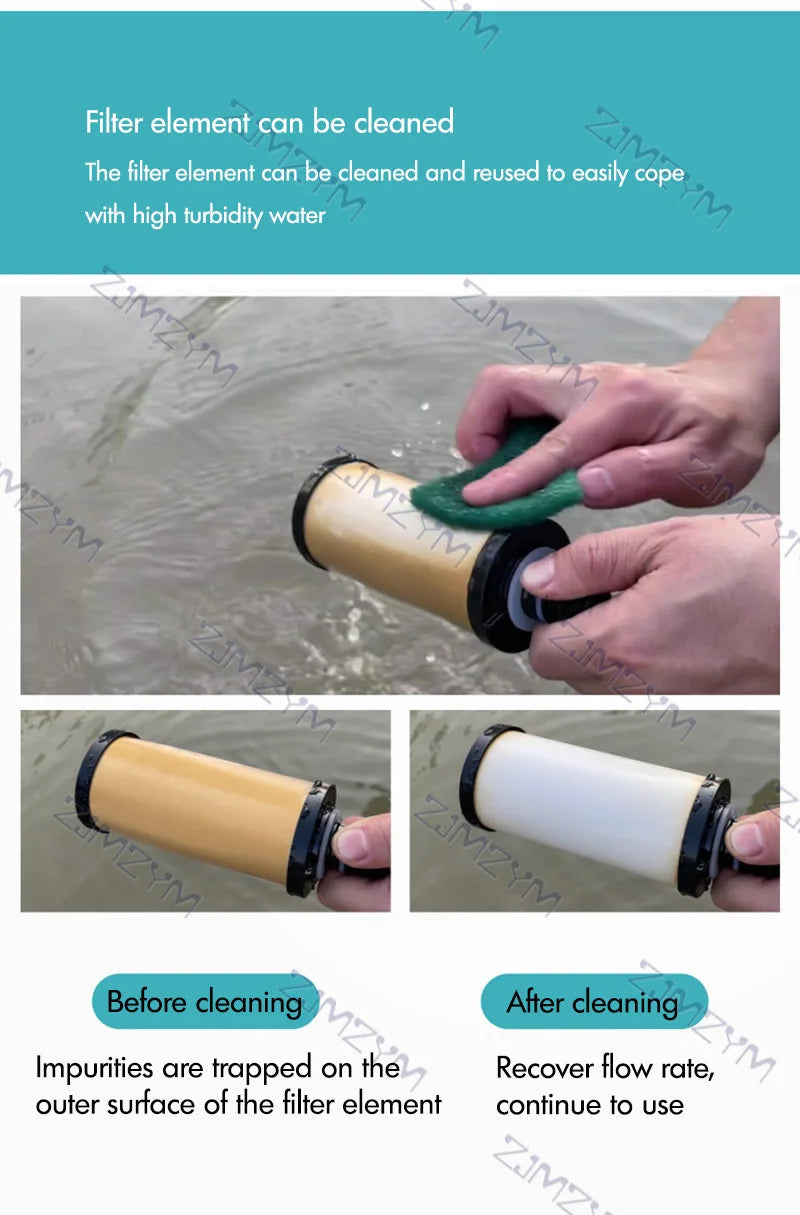 Gravity Water Purifier, Bag Emergency Disaster Relief Outdoor Portable Filter Water Purifier Field Camping Equipment Gravity