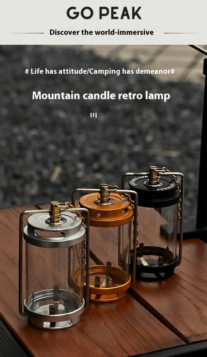 MOUNTAINHIKER GOPEAK Outdoor Candle Light Set Picnic Camping Retro Decorate Ambience Light Creative Desktop Bedside Candle Light