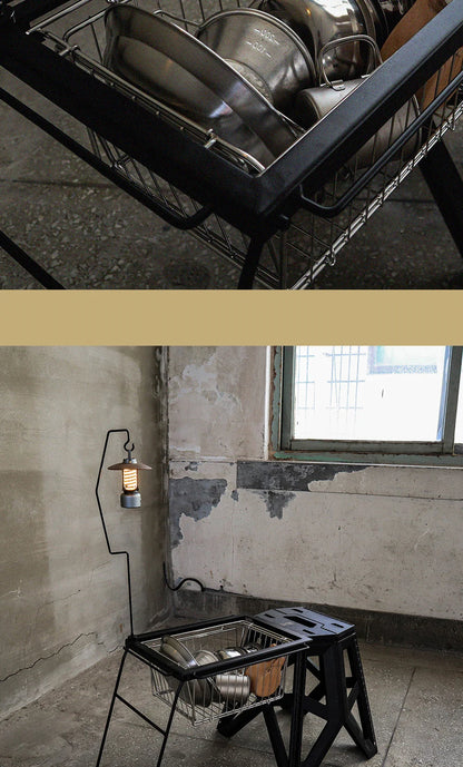 ARBOR FOLDING STAINLESS BASKET WILD CAMPING OUTDOOR