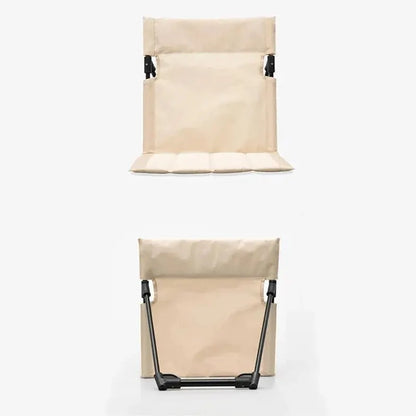 Foldable Camping Chair Cushion And Storage Bag Beige-1