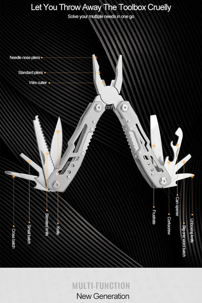 Multifunction Folding Pliers Pocket Knife Plier Outdoor Camping Tactical Survival Hunting Tools Stainless Steel Multi-tool Knife