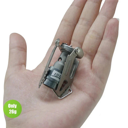 Titanium Outdoor Gas Stove 2700W Mini Camping Burner Silver-1