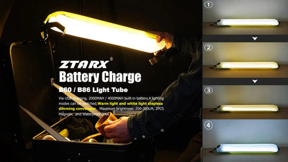 Portable Air Tube Light Foldable LED Soft Light Inflatable USB Solar Charging Waterproof Outdoor Photography Camping Lighting