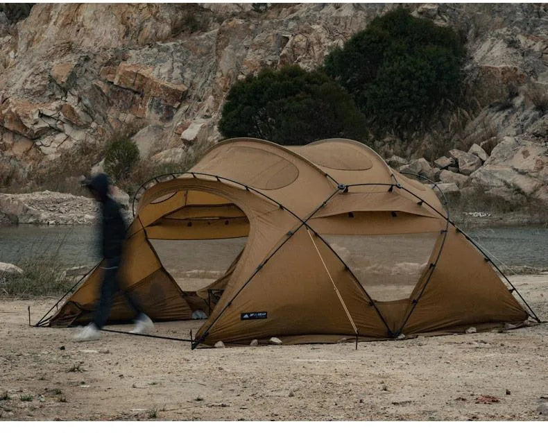 3FUL GEAR 2.0 Beetle 16 Dome Tent 70D Nylon Spherical Tent Breathable Large Space Tunnel Tent With Chimney Mouth Camping Hiking