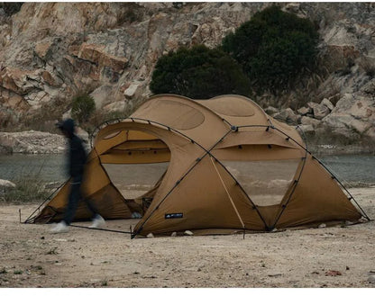 3FUL GEAR 2.0 Beetle 16 Dome Tent 70D Nylon Spherical Tent Breathable Large Space Tunnel Tent With Chimney Mouth Camping Hiking