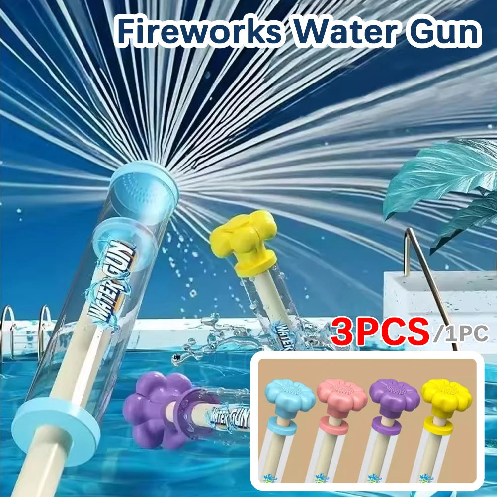 Fireworks Water Gun Children's Water Fights Games Kid Summer Interactive Pull-Out Water Spray Toys Photography Atmosphere Props