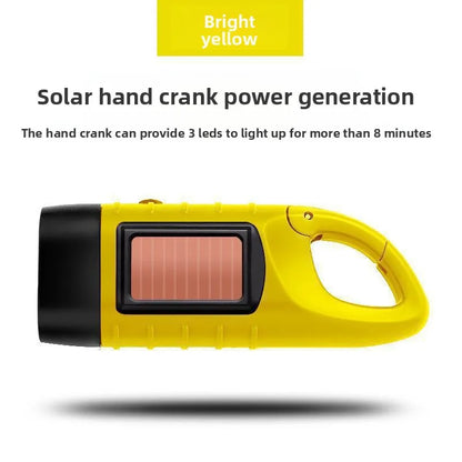 Solar Powered LED Flashlights USB Charging Flashlight Survival Gear for Outdoor Camping Hiking Emergency Torch Light
