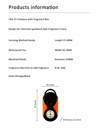 KANPAS Thermometer Compass Kit /Quality Thermohygrometer Kit / for Outdoor, Camping,Hiking,Trekking,hunting,LiveSaving,Survival