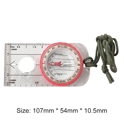 Luminous Compass High Accuracy Waterproof Adventure Warehouse Compass Multifunctional Outdoor with Magnifier for Hiking Survival