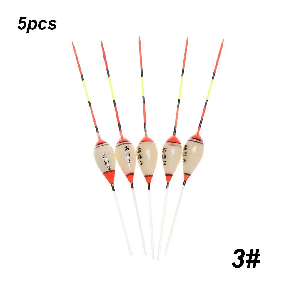 5pcs Fishing Floats Balsa Wood Flotteur Portable Durable Peche Shallow Floating Exquisite Models Accessories