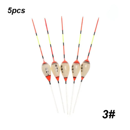 5pcs Fishing Floats Balsa Wood Flotteur Portable Durable Peche Shallow Floating Exquisite Models Accessories