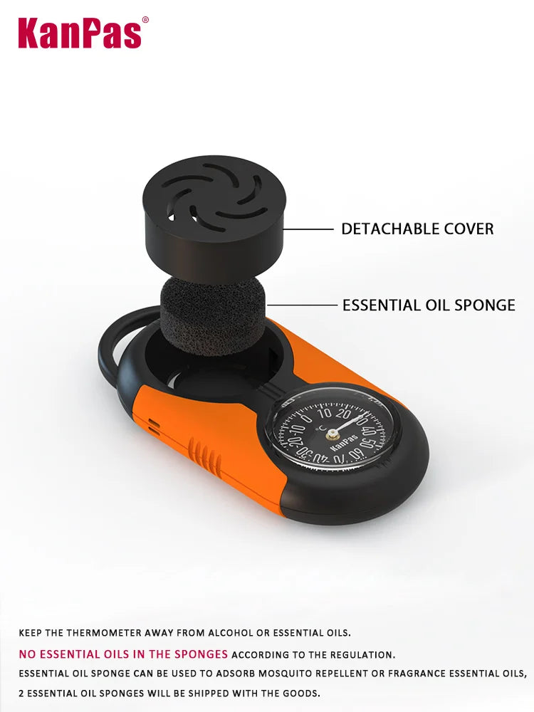 KANPAS Thermometer Compass Kit /Quality Thermohygrometer Kit / for Outdoor, Camping,Hiking,Trekking,hunting,LiveSaving,Survival
