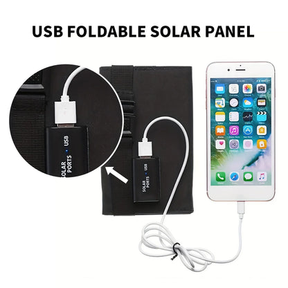 1pc USB Foldable Portable Solar Panel 5V Flexible Small Waterproof Solar Panels Cells for Phones Car Camping Hiking Power Bank