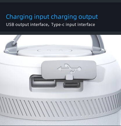 LV10 Outdoor LED Camping Flashlight 230 Hours Rechargeable Camping Lantern with Magnet Lighting Fixture Portable Emergency Light