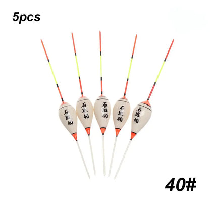 5pcs Fishing Floats Balsa Wood Flotteur Portable Durable Peche Shallow Floating Exquisite Models Accessories