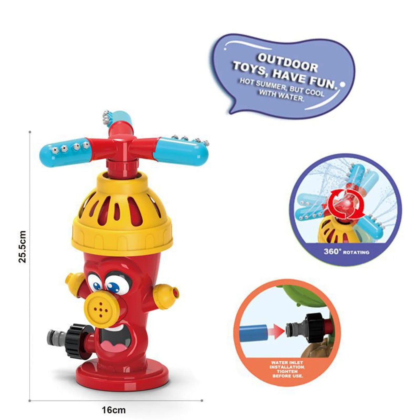 New Cartoon Water Interesting Water Play Toy Summer Children Water Spray Outdoor Lawns Water Blasts Water Spray Toy Holiday Gift