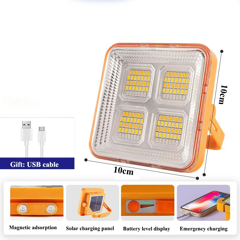 Portable Solar Outdoor Light Rechargeable Emergency LED Lamp with USB Port Sunlight Lantern Parkside Travel Hike Camping Lights